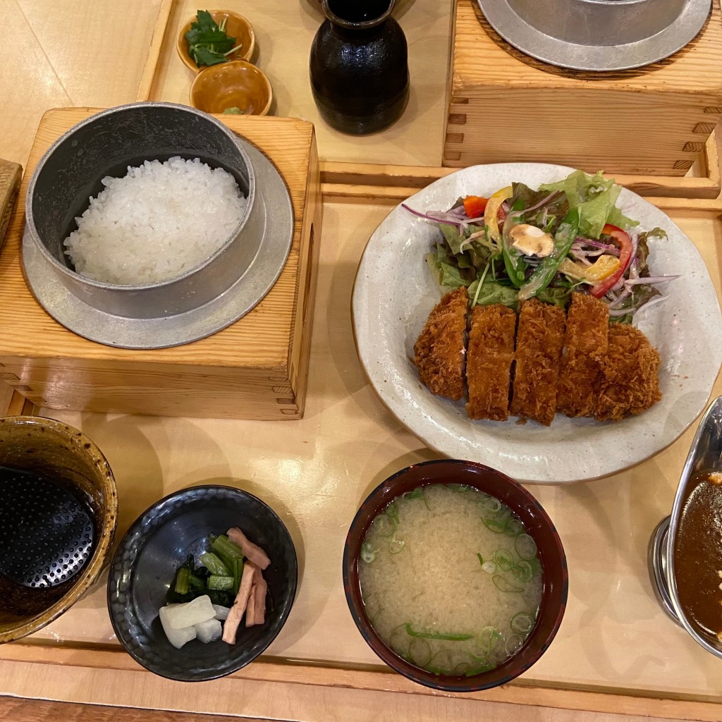 ユーザーが投稿した岡山デミとんかつ定食の写真 - 実際訪問したユーザーが直接撮影して投稿した皆実町定食屋一汁五穀 広島店の写真