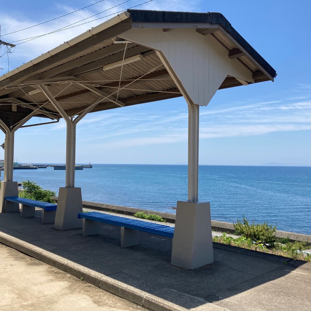 実際訪問したユーザーが直接撮影して投稿した双海町大久保駅（代表）下灘駅 (JR予讃線)の写真