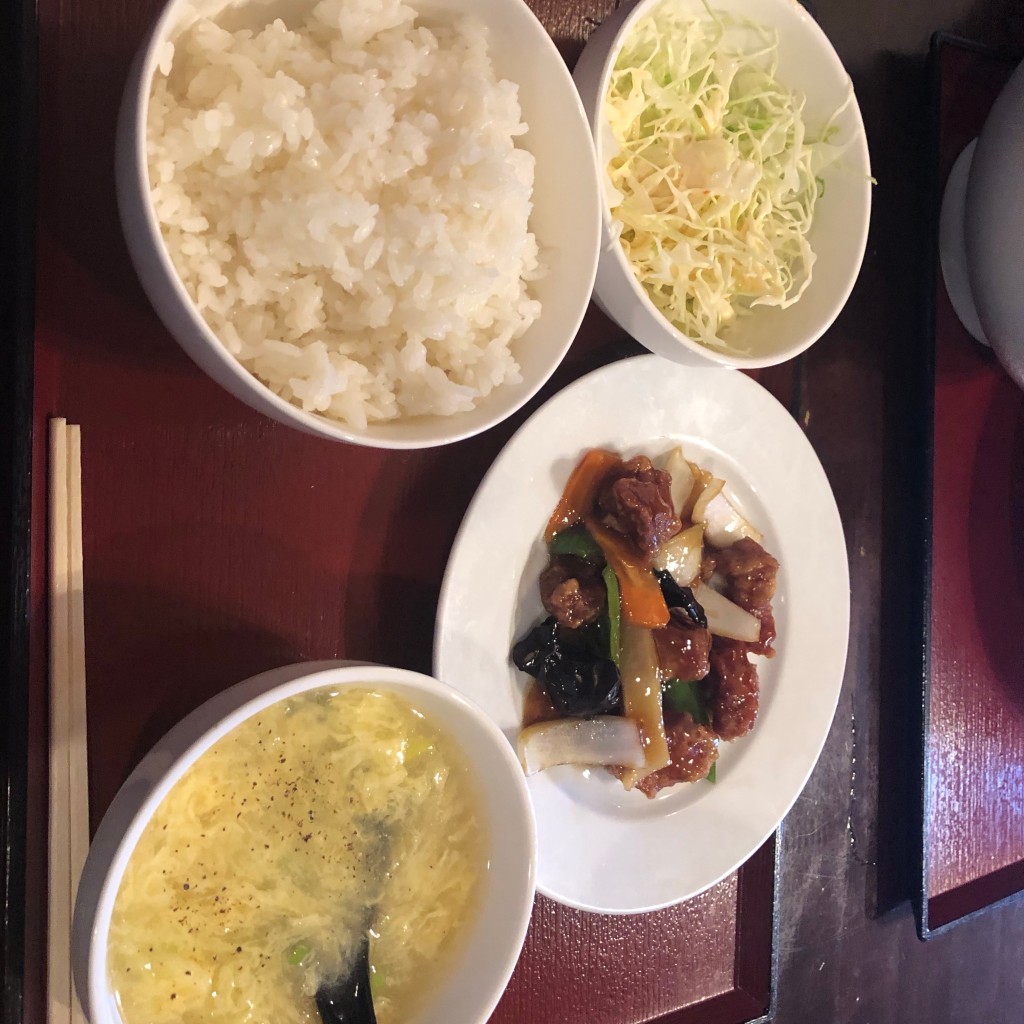 ユーザーが投稿した酢豚ランチの写真 - 実際訪問したユーザーが直接撮影して投稿した元宮町台湾料理台湾ラーメン 味将の写真