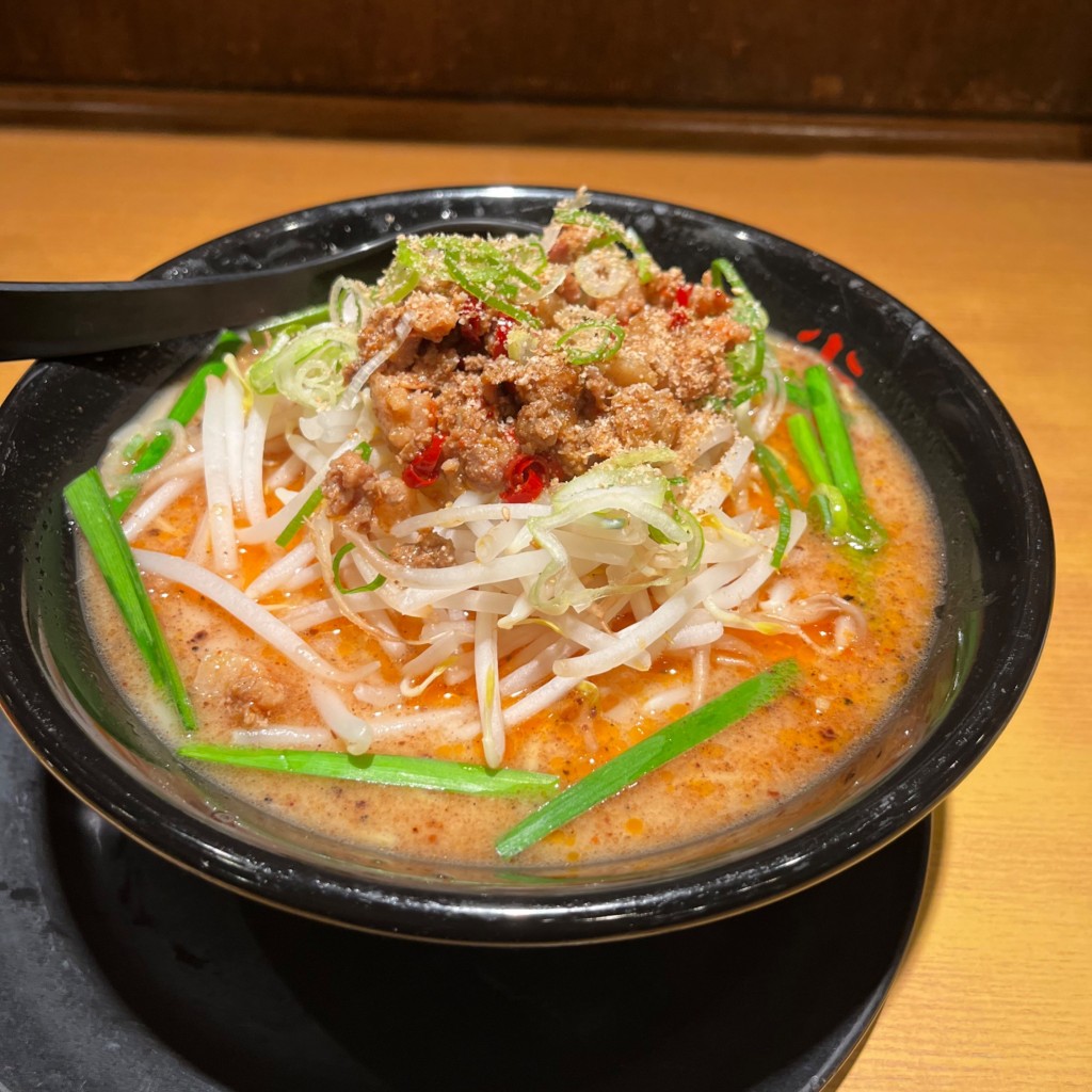 ユーザーが投稿したとんこつ台湾ラーメンの写真 - 実際訪問したユーザーが直接撮影して投稿した伊賀町ラーメン / つけ麺らーめん一国堂 岡崎店の写真