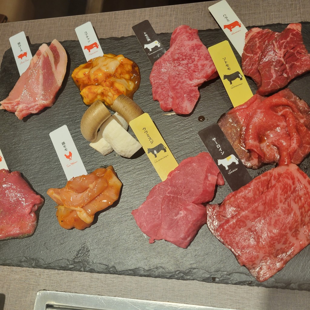 ユーザーが投稿したランチDコースの写真 - 実際訪問したユーザーが直接撮影して投稿した渋谷焼肉熟成和牛焼肉エイジング・ビーフ 渋谷店の写真