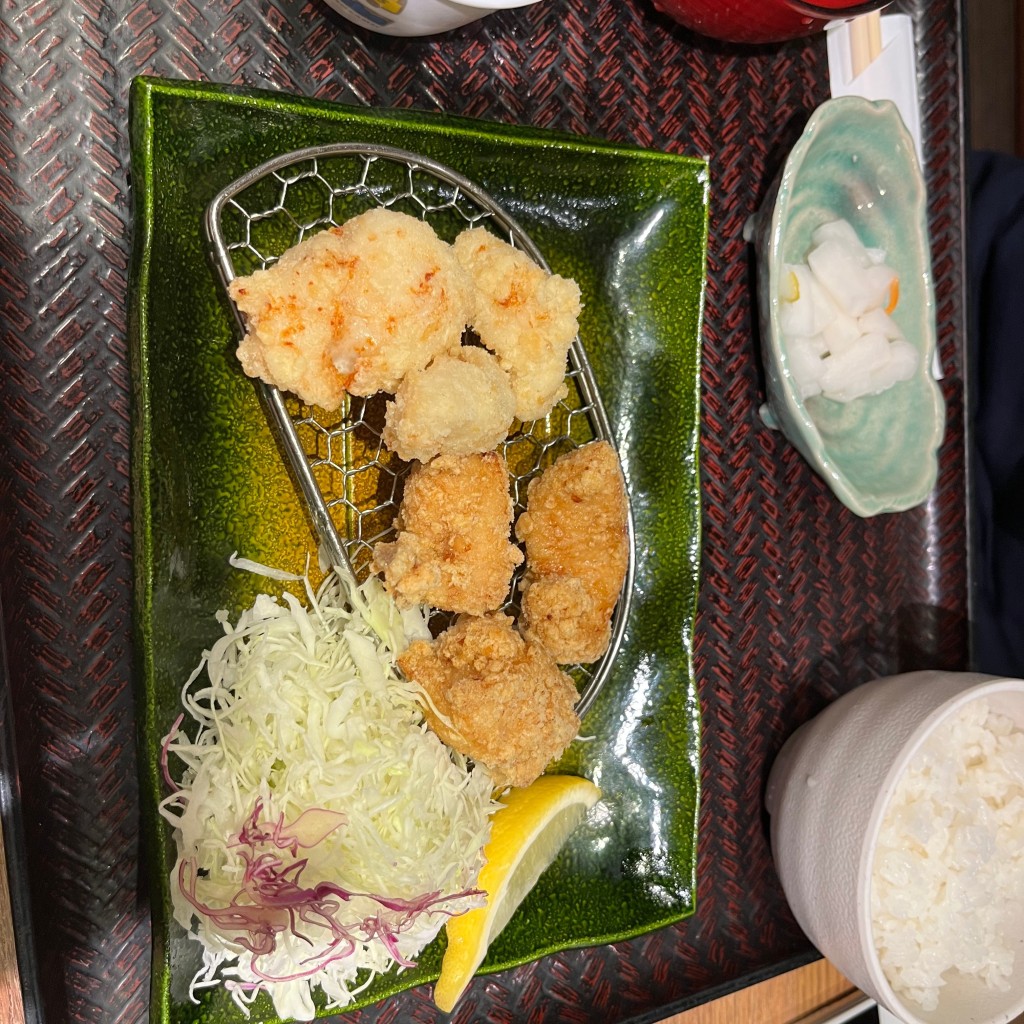ユーザーが投稿した合い盛りどんカラ定食の写真 - 実際訪問したユーザーが直接撮影して投稿した宝町ファミリーレストランどんと 広島店の写真