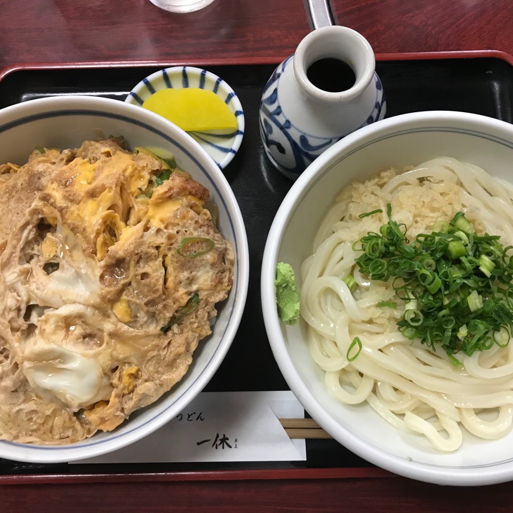 ユーザーが投稿したカツ丼 冷たいの写真 - 実際訪問したユーザーが直接撮影して投稿した米田町米田うどん一休の写真