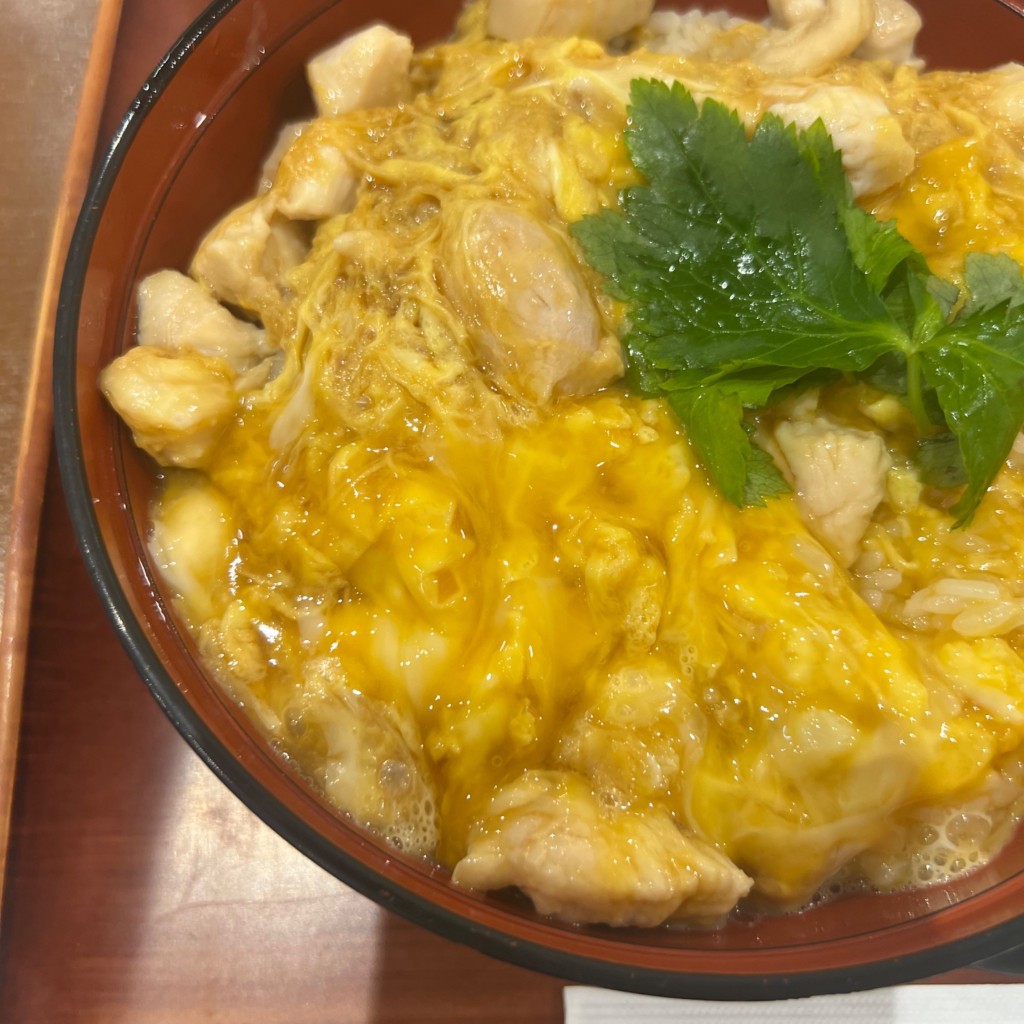 ユーザーが投稿した香草美水鶏親子丼の写真 - 実際訪問したユーザーが直接撮影して投稿した四大地鶏料理鶏三和 ネオパーサ浜松店の写真