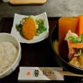 ミンチカツ&豚汁定食 - 実際訪問したユーザーが直接撮影して投稿した雲井通居酒屋旬菜とお酒 あんばい ミント神戸店の写真のメニュー情報