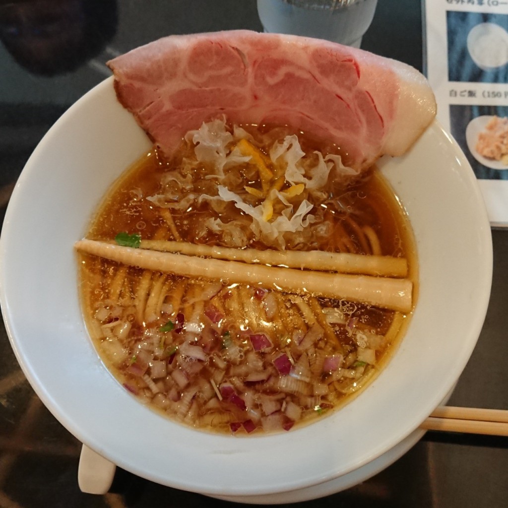 ユーザーが投稿した貝醤油ラーメンの写真 - 実際訪問したユーザーが直接撮影して投稿した今保ラーメン専門店あたり一麺&カリッジュ 御南店の写真