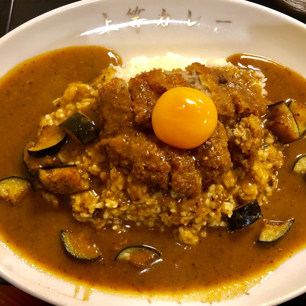 ユーザーが投稿したミンチカツカレー ナストッピングの写真 - 実際訪問したユーザーが直接撮影して投稿した安朱南屋敷町カレー得正 山科店の写真