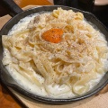 鉄板チーズパスタ - 実際訪問したユーザーが直接撮影して投稿した錦糸イタリアン伊樽飯酒場バルバル 錦糸町北口店の写真のメニュー情報