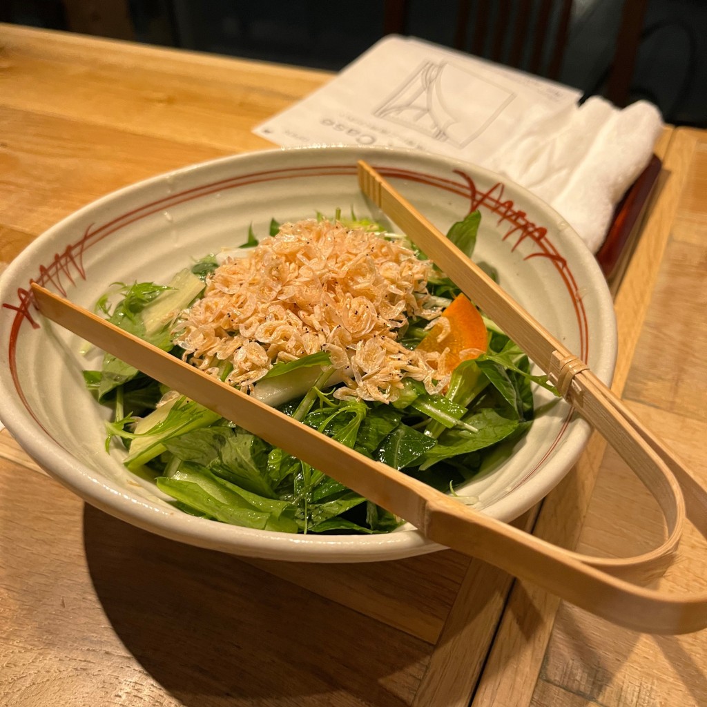 ユーザーが投稿した小松菜サラダの写真 - 実際訪問したユーザーが直接撮影して投稿した日本橋室町和食 / 日本料理いい乃じの写真