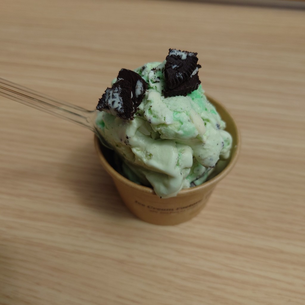 ユーザーが投稿した生チョコミントクッキーの写真 - 実際訪問したユーザーが直接撮影して投稿した北一条西アイスクリームアイスクリームファクトリーの写真