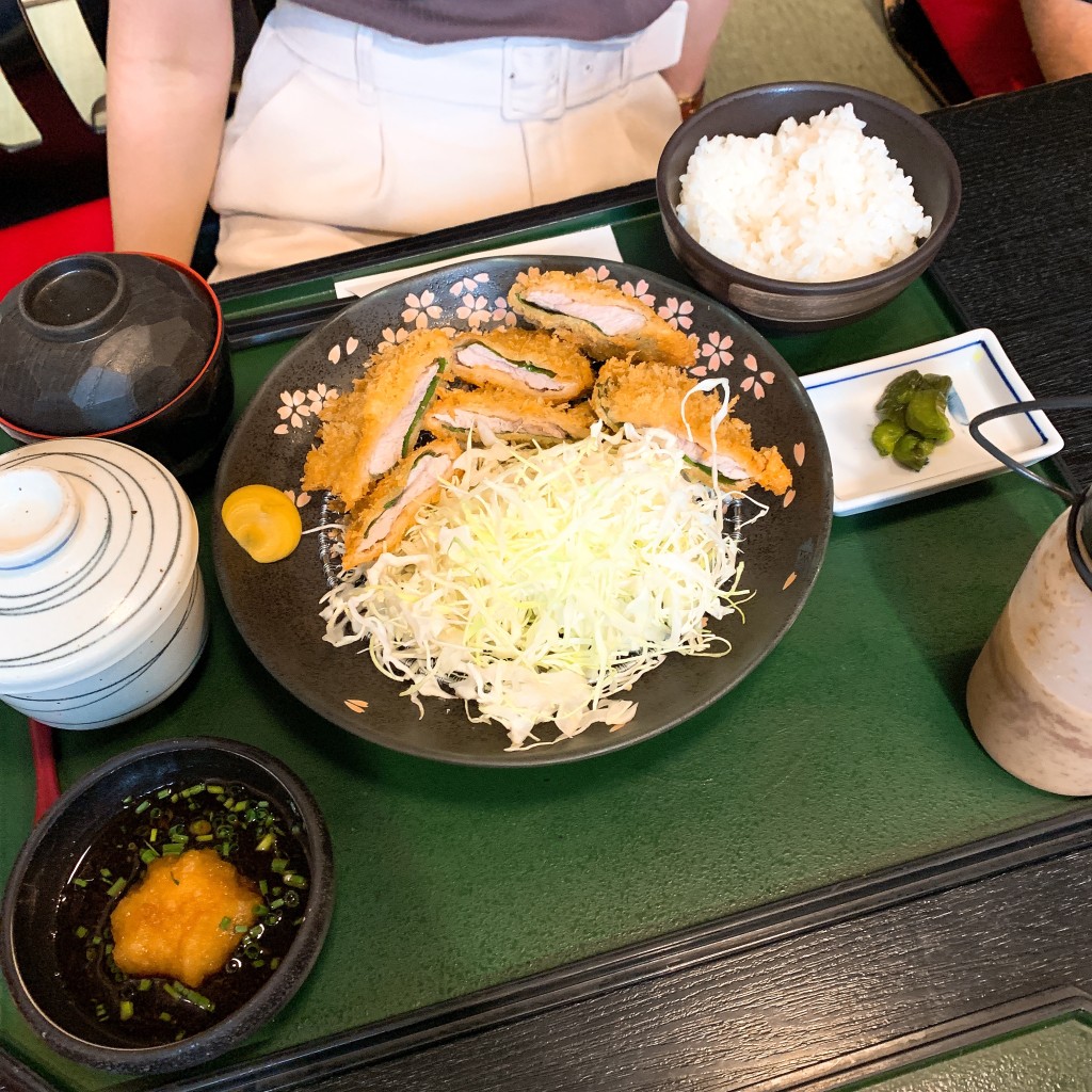 ユーザーが投稿したヒレカツ(ポン酢)御膳の写真 - 実際訪問したユーザーが直接撮影して投稿した下津宮西町和食 / 日本料理肉と魚とめん料理が充実している店 なにがしこころ 稲沢店の写真
