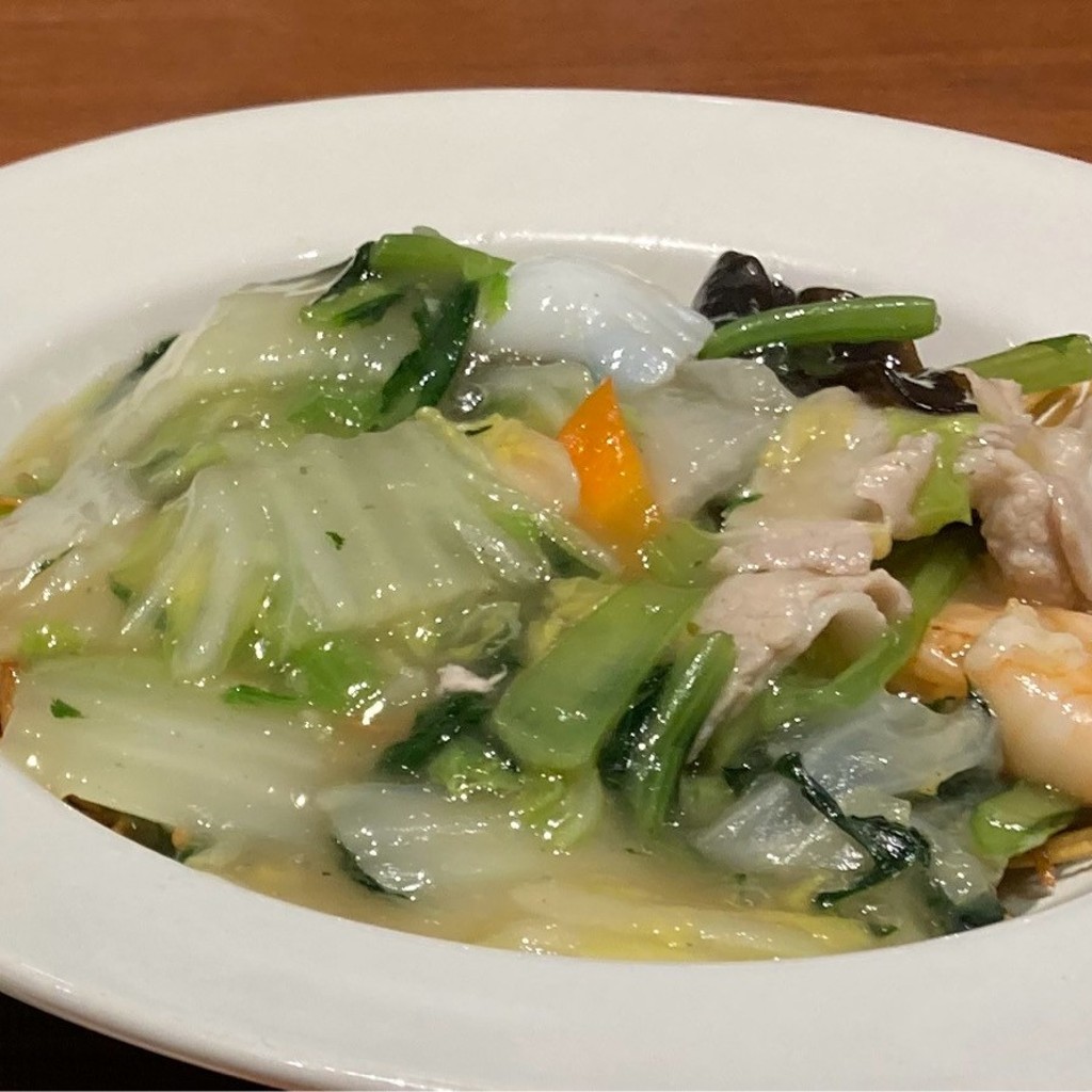 ユーザーが投稿した海鮮やわらか焼きそばの写真 - 実際訪問したユーザーが直接撮影して投稿した田中町広東料理黄老 西宮店の写真