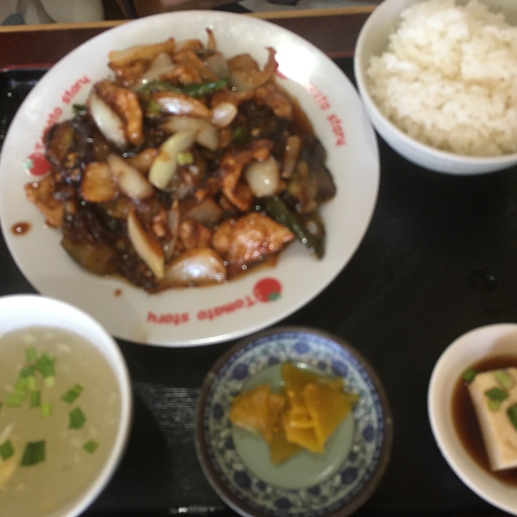 ユーザーが投稿した豚肉とナスの味噌炒めの写真 - 実際訪問したユーザーが直接撮影して投稿した馬出中華料理友人の写真
