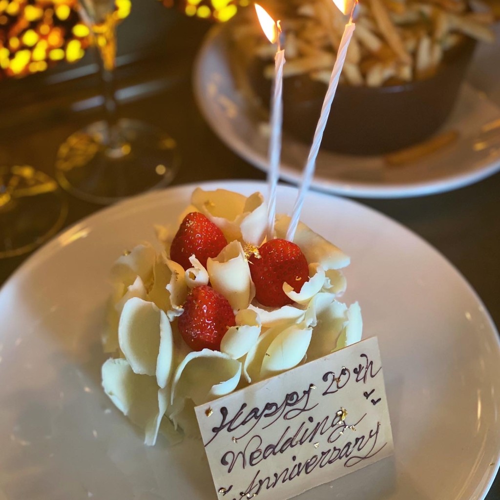 ユーザーが投稿した記念日ケーキの写真 - 実際訪問したユーザーが直接撮影して投稿した北青山ダイニングバーTHE BELCOMOの写真