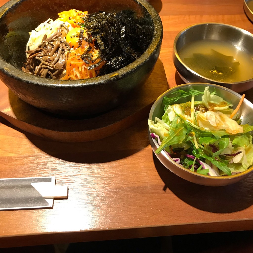 ユーザーが投稿した石焼ビビンパの写真 - 実際訪問したユーザーが直接撮影して投稿した大名韓国料理NENE CHICKEN 天神大名店の写真