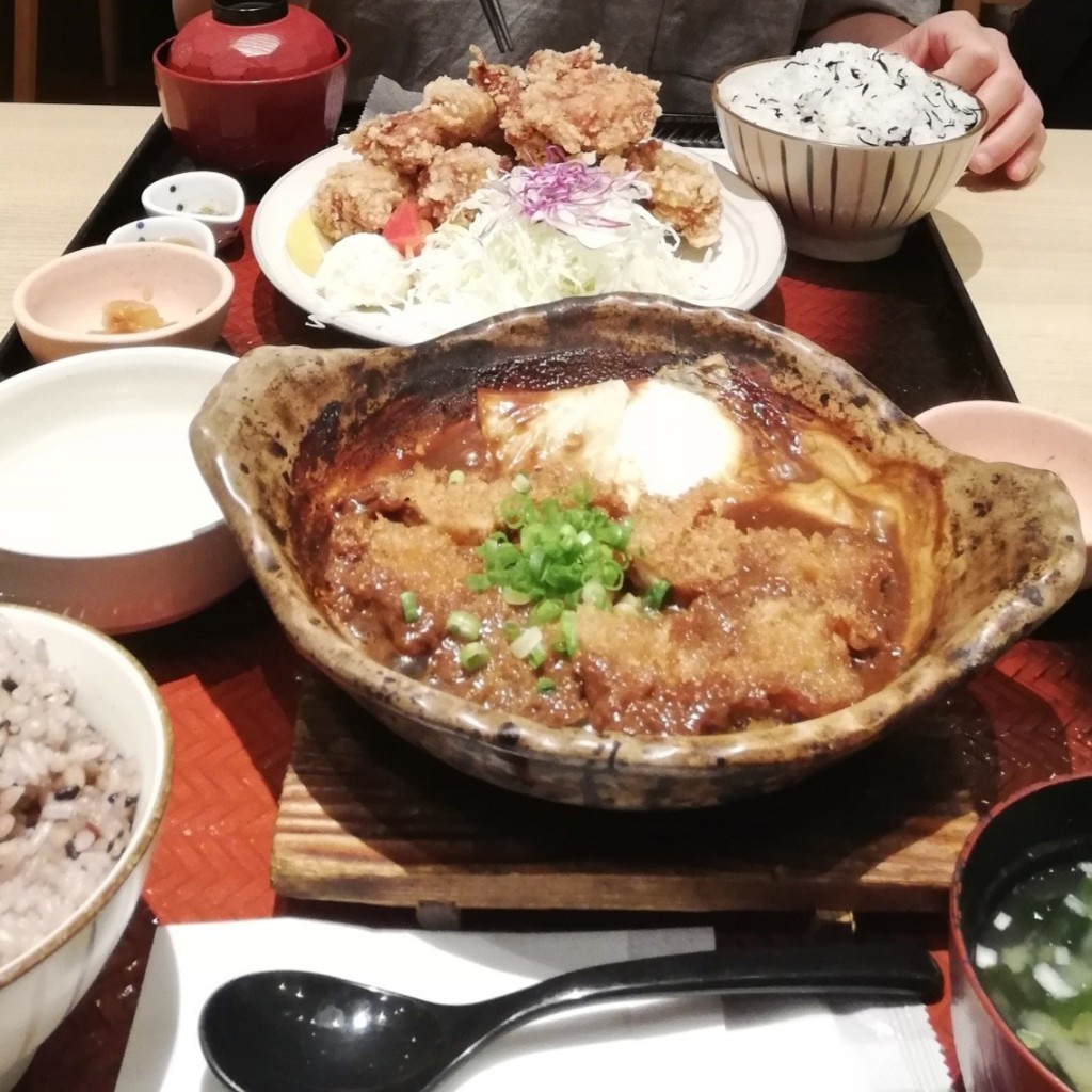 ユーザーが投稿した[定食]チキン味噌かつ煮の写真 - 実際訪問したユーザーが直接撮影して投稿した師岡町定食屋大戸屋 トレッサ横浜店の写真