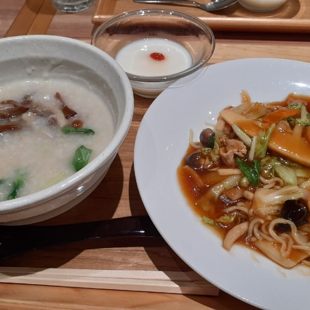 ユーザーが投稿したハーフ&ハーフセットの写真 - 実際訪問したユーザーが直接撮影して投稿した鷹匠中華料理西安健菜キッチン 新静岡セノバ店の写真