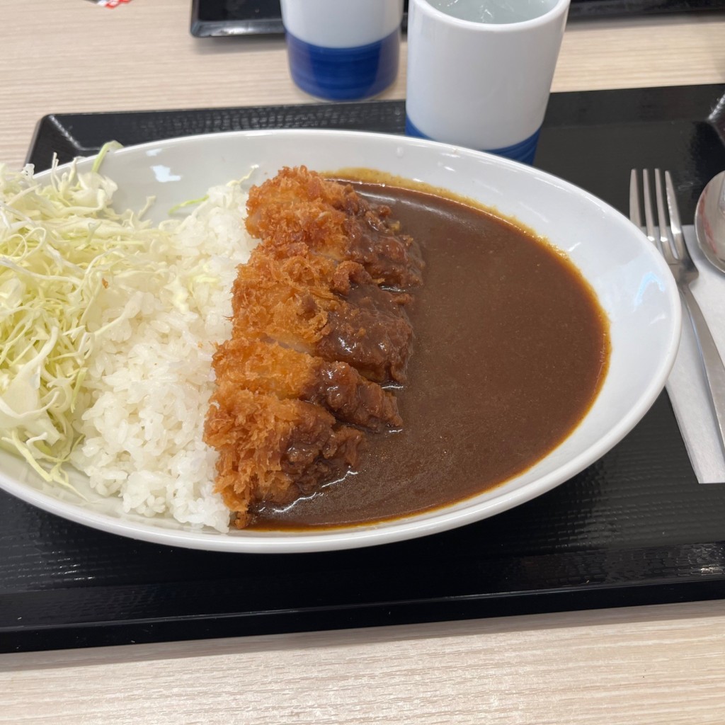 ユーザーが投稿したカツカレー(梅)の写真 - 実際訪問したユーザーが直接撮影して投稿したとんかつかつや 茨城荒川沖店の写真