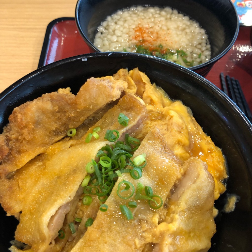 ユーザーが投稿したかつ丼&ミニうどんの写真 - 実際訪問したユーザーが直接撮影して投稿した西餅田うどんやぶ金 イオンタウン姶良店の写真