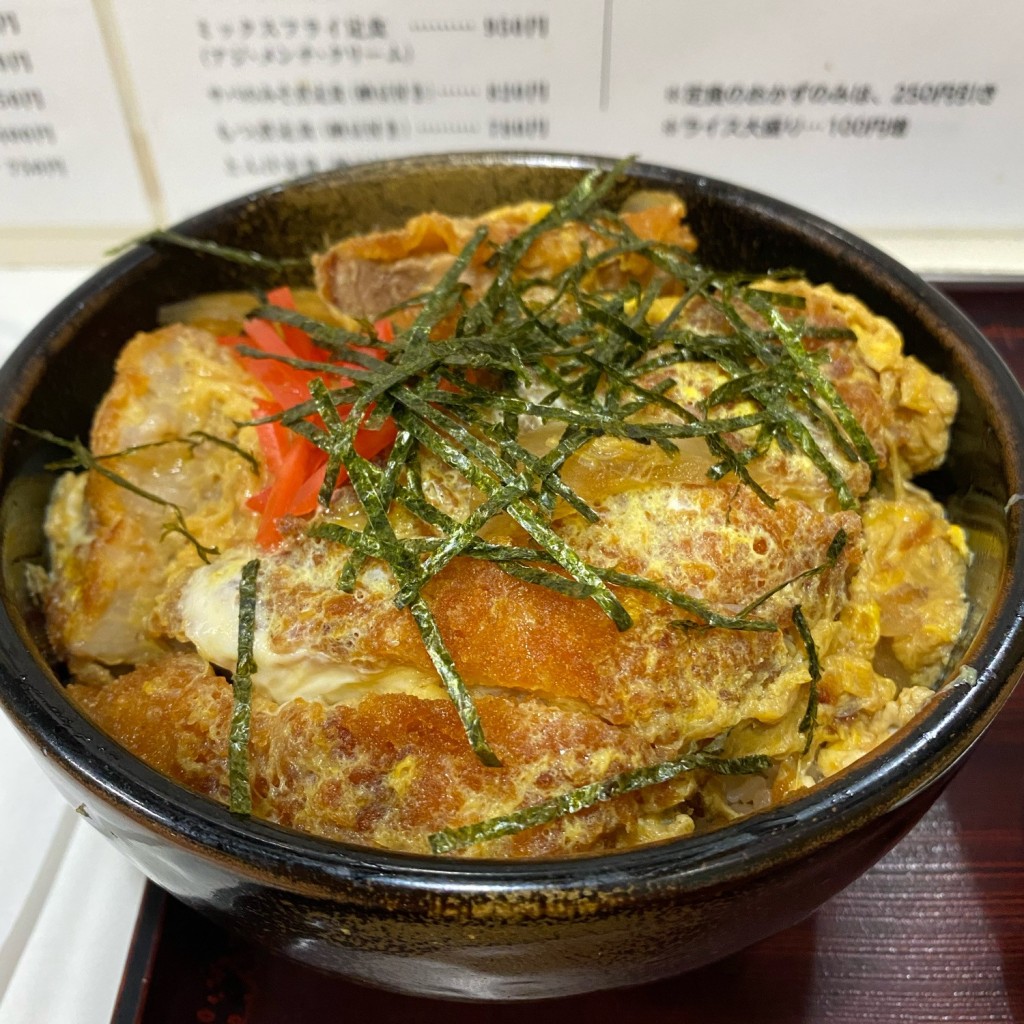 ユーザーが投稿したカツ丼の写真 - 実際訪問したユーザーが直接撮影して投稿した三輪ラーメン / つけ麺味香来の写真