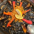 イカ墨のパエリア - 実際訪問したユーザーが直接撮影して投稿した南池袋スペイン料理LA BODEGA PARRILLAの写真のメニュー情報