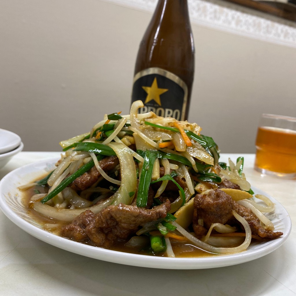 ユーザーが投稿したレバニラ炒めの写真 - 実際訪問したユーザーが直接撮影して投稿した田端中華料理中華料理 新三陽の写真