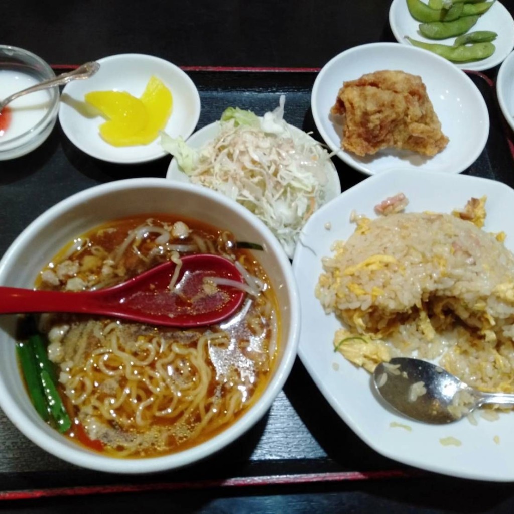ユーザーが投稿した炒飯定食の写真 - 実際訪問したユーザーが直接撮影して投稿した鳥居西通中華料理錦園 中村店の写真