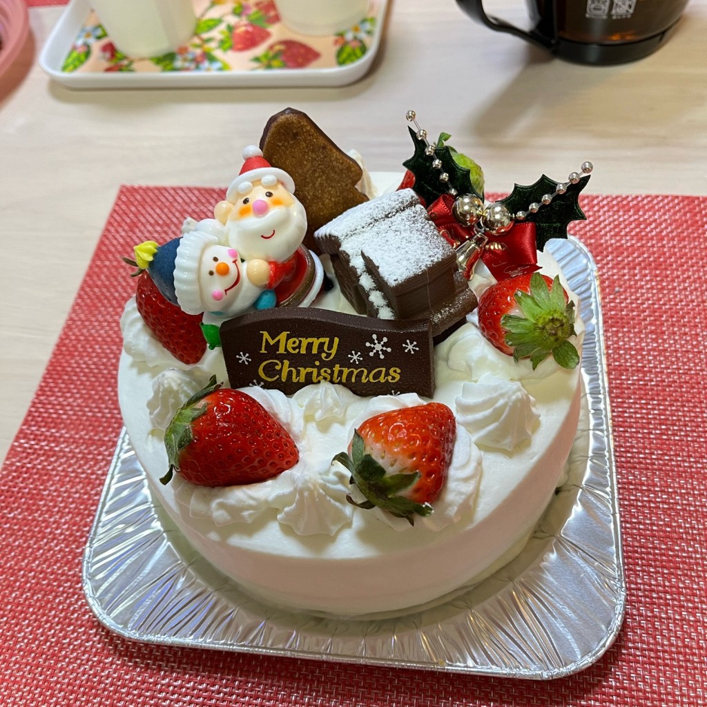 ユーザーが投稿したハッピークリスマス (生クリーム)の写真 - 実際訪問したユーザーが直接撮影して投稿した六分一ケーキコンサクレ・カイ 稲美店の写真