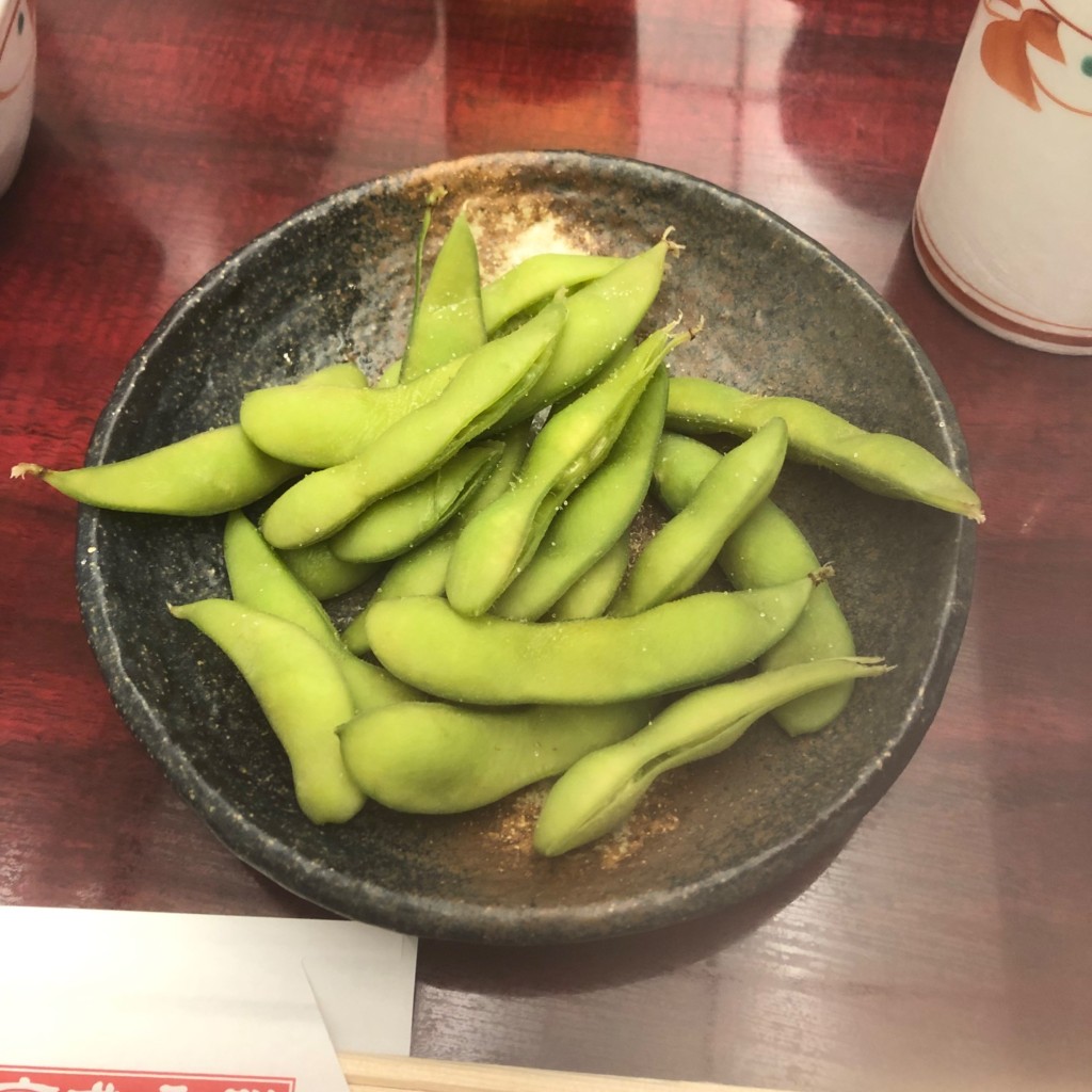 ユーザーが投稿した枝豆の写真 - 実際訪問したユーザーが直接撮影して投稿した北浦和居酒屋炭火焼ダイニング 楽笑北浦和駅西口店の写真