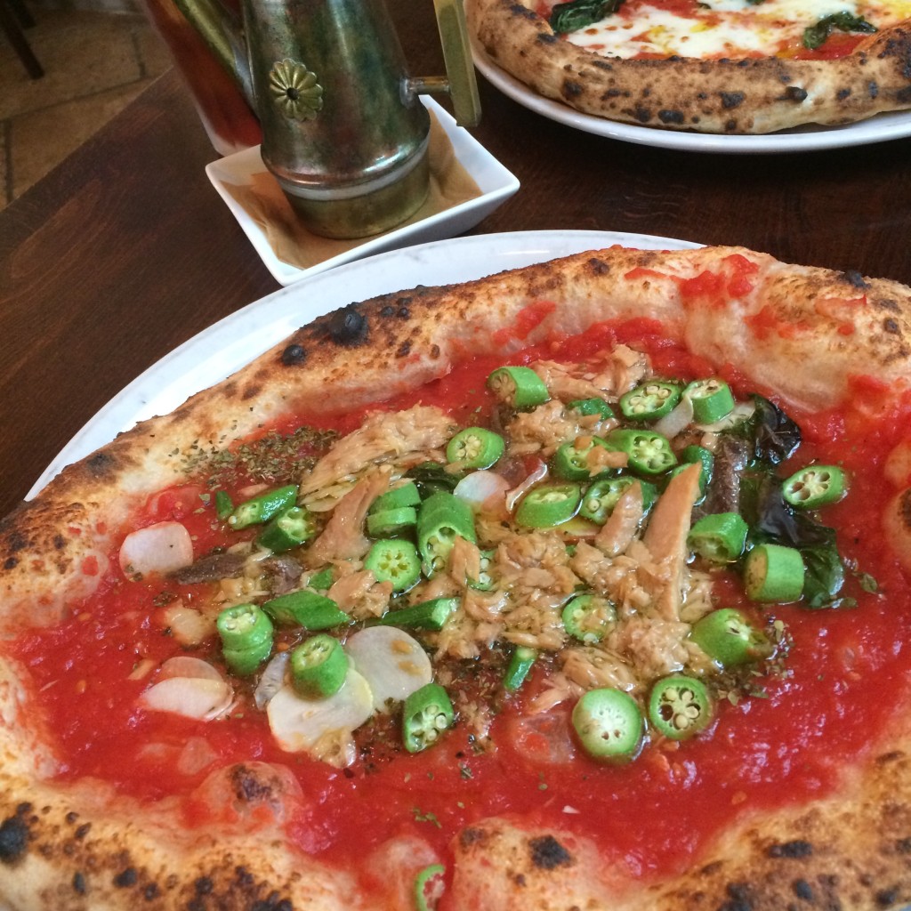 ユーザーが投稿したオクラとツナのピッツァランチセットの写真 - 実際訪問したユーザーが直接撮影して投稿した新保町ピザピッツェリア デラチッタの写真