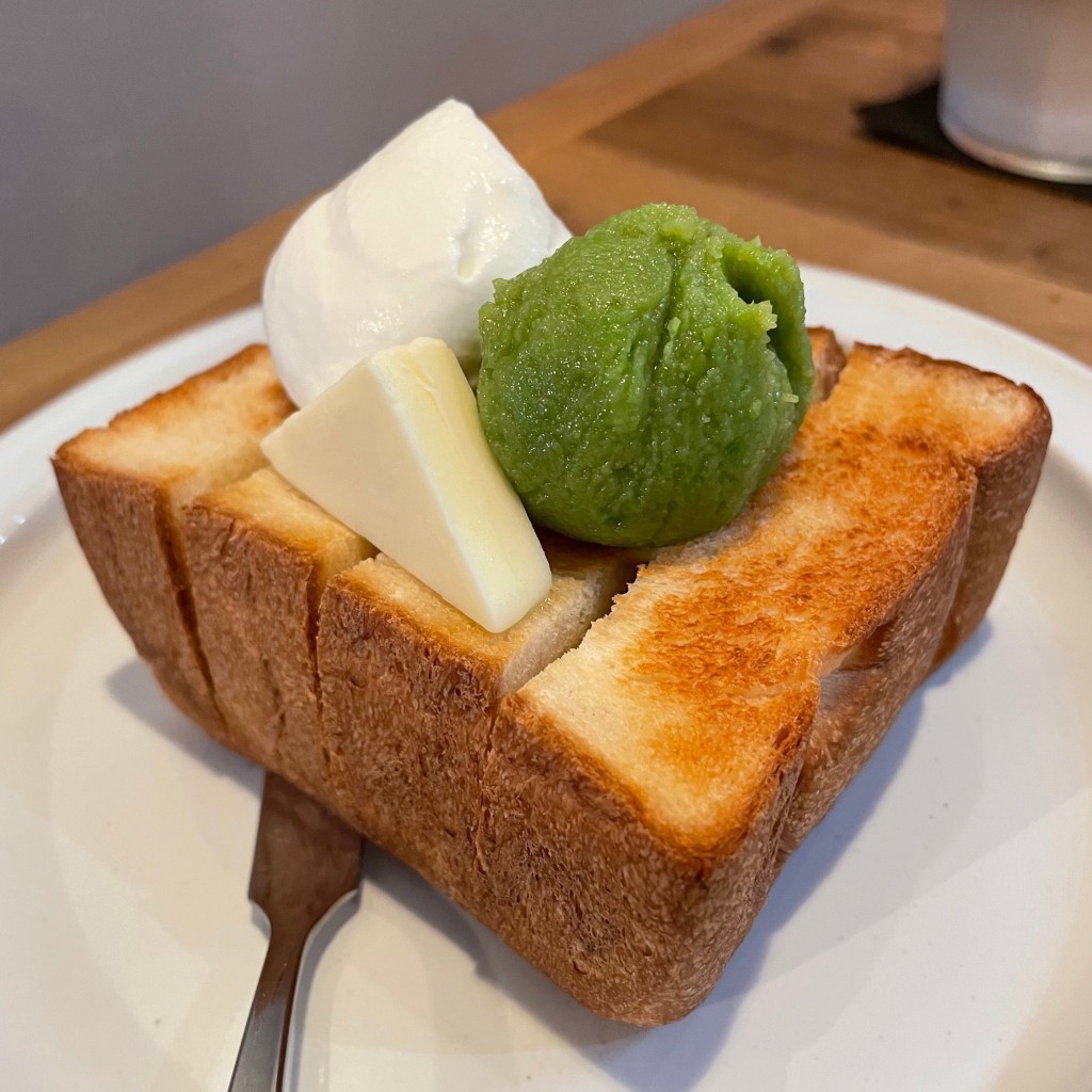 ユーザーが投稿したずんだトーストの写真 - 実際訪問したユーザーが直接撮影して投稿した竹の塚カフェSTRINGSTAND eitoの写真