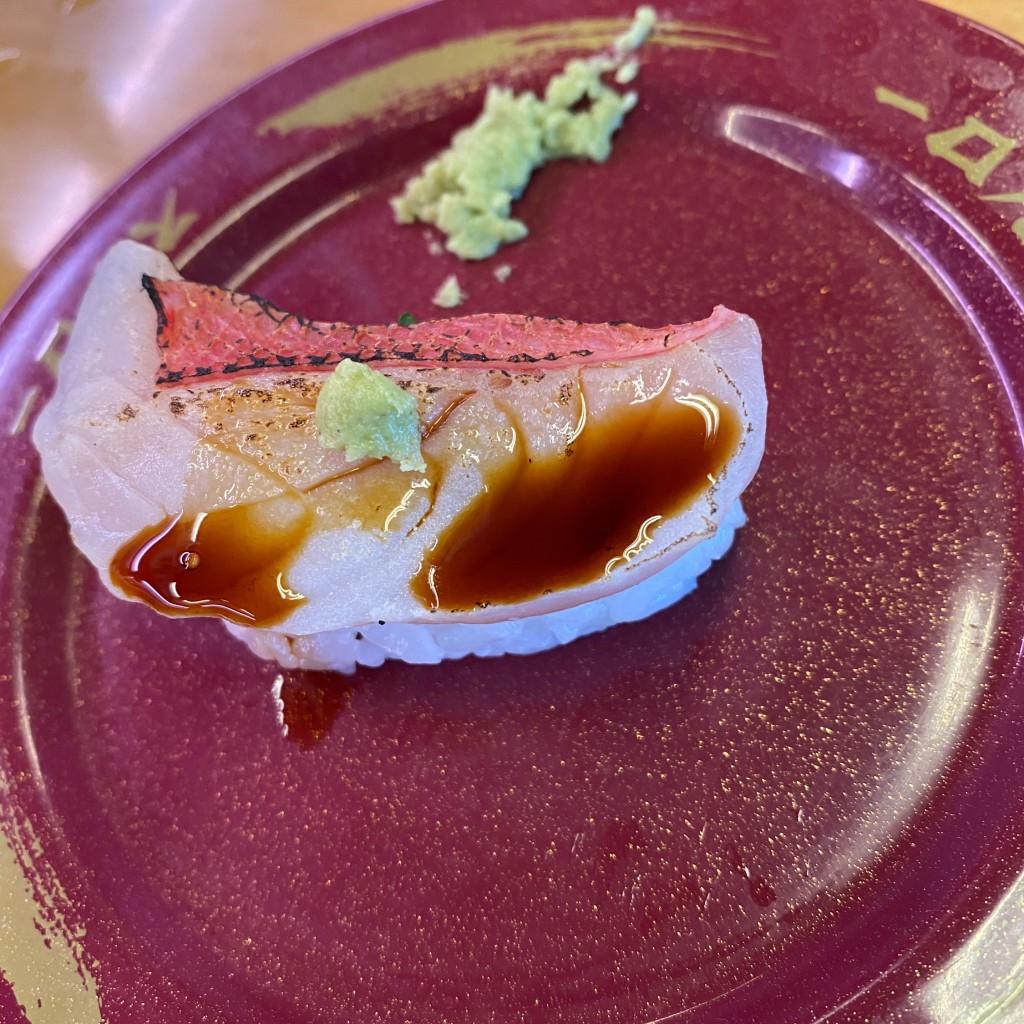 ユーザーが投稿した金目鯛のあぶりの写真 - 実際訪問したユーザーが直接撮影して投稿した西枇杷島町古城回転寿司スシロー清須古城店の写真