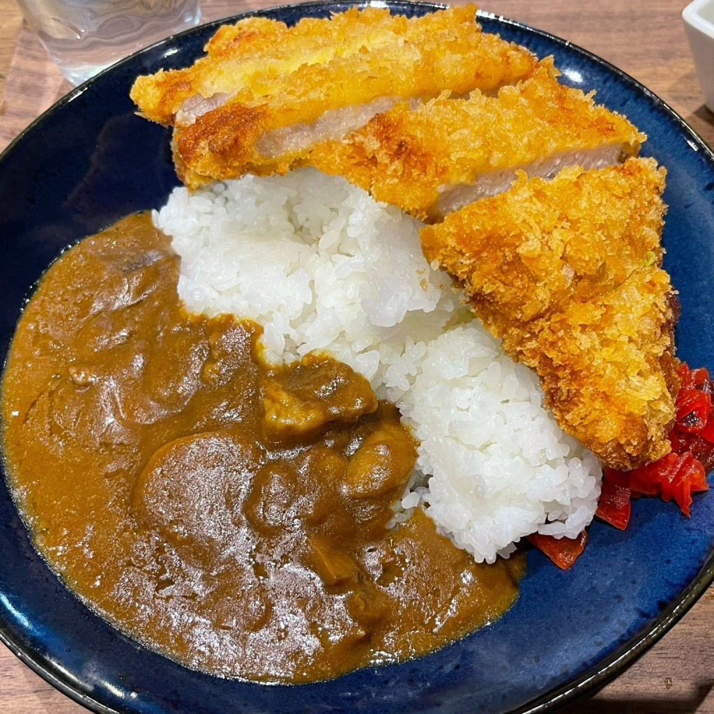 ユーザーが投稿したロースカツカレーの写真 - 実際訪問したユーザーが直接撮影して投稿した茗荷谷定食屋新潟市中央卸売市場誠食堂の写真