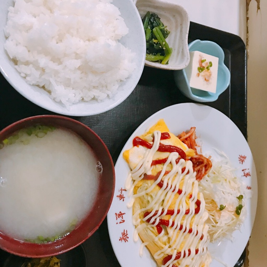 ユーザーが投稿したお肉と玉子のWオムレツ定食の写真 - 実際訪問したユーザーが直接撮影して投稿した名島定食屋泰洋軒の写真
