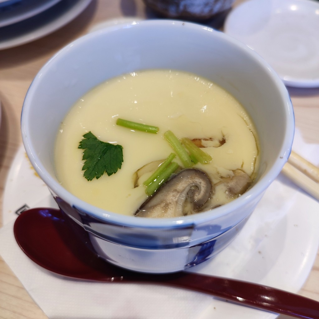ユーザーが投稿した茶碗蒸しの写真 - 実際訪問したユーザーが直接撮影して投稿した大山台回転寿司回転寿司やまと 柏大山台店の写真