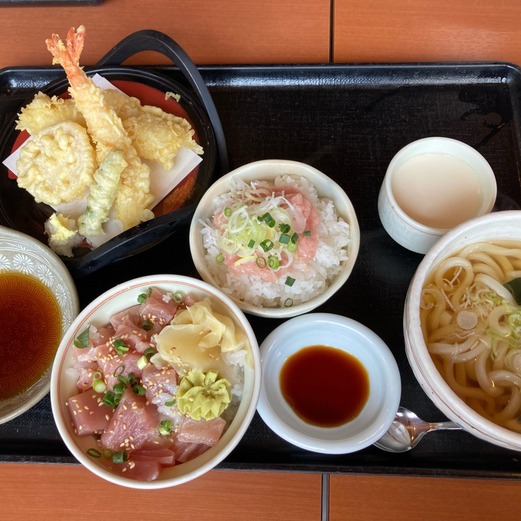 ユーザーが投稿したミニ丼和膳 (天ぷら)の写真 - 実際訪問したユーザーが直接撮影して投稿した上野本和食 / 日本料理そうま 東松山店の写真