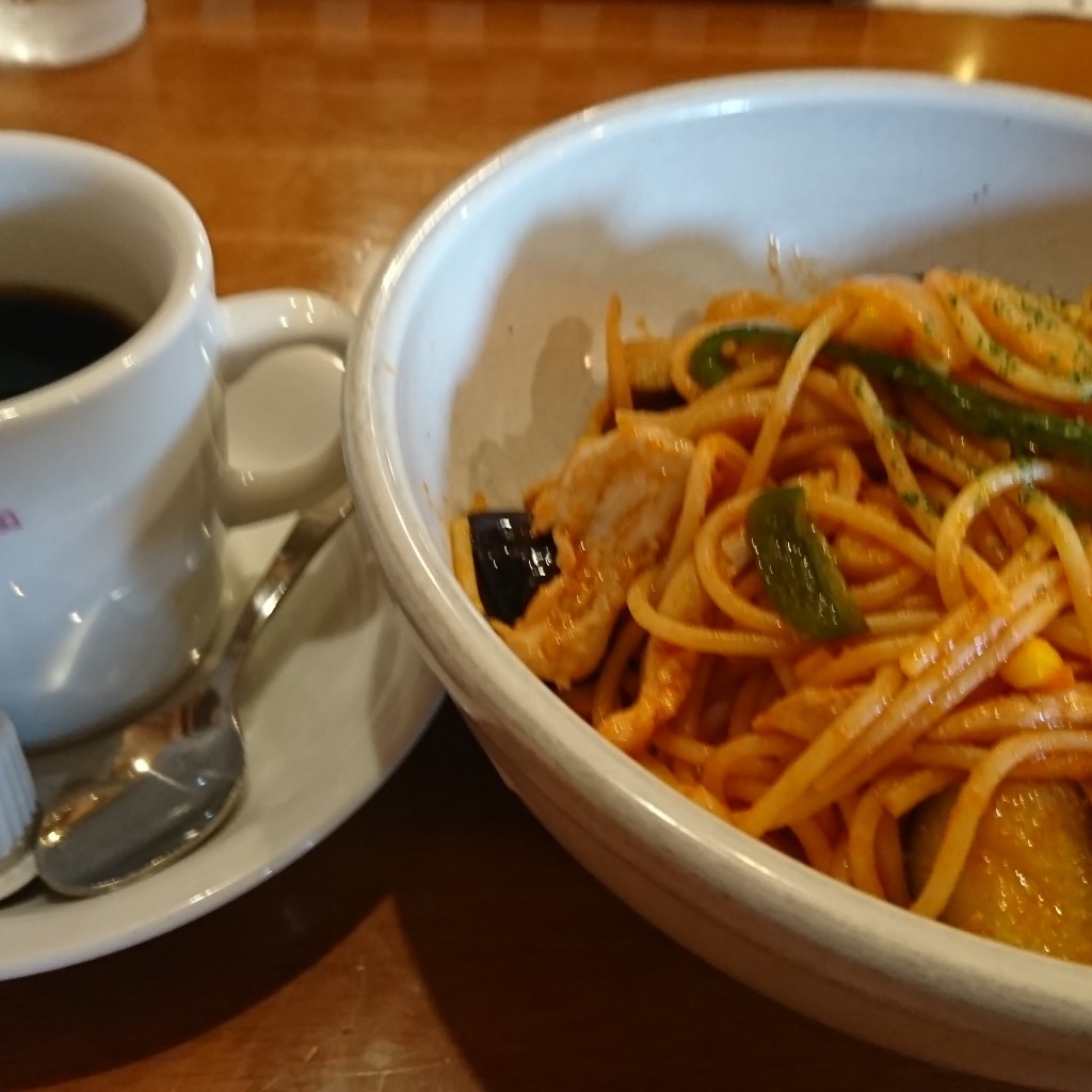 ユーザーが投稿したランチ ベーコンとナスのパスタの写真 - 実際訪問したユーザーが直接撮影して投稿した栄町パスタパスタの写真