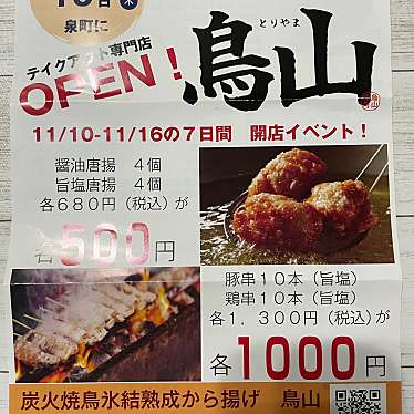 炭火焼鳥 氷結熟成から揚げ 鳥山のundefinedに実際訪問訪問したユーザーunknownさんが新しく投稿した新着口コミの写真