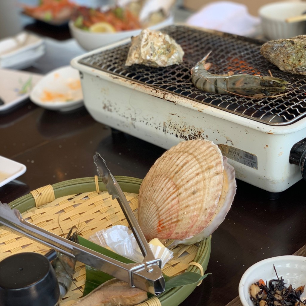 ユーザーが投稿した海鮮BBQ定食の写真 - 実際訪問したユーザーが直接撮影して投稿した鰯ケ島肉料理ととや新兵衛の写真
