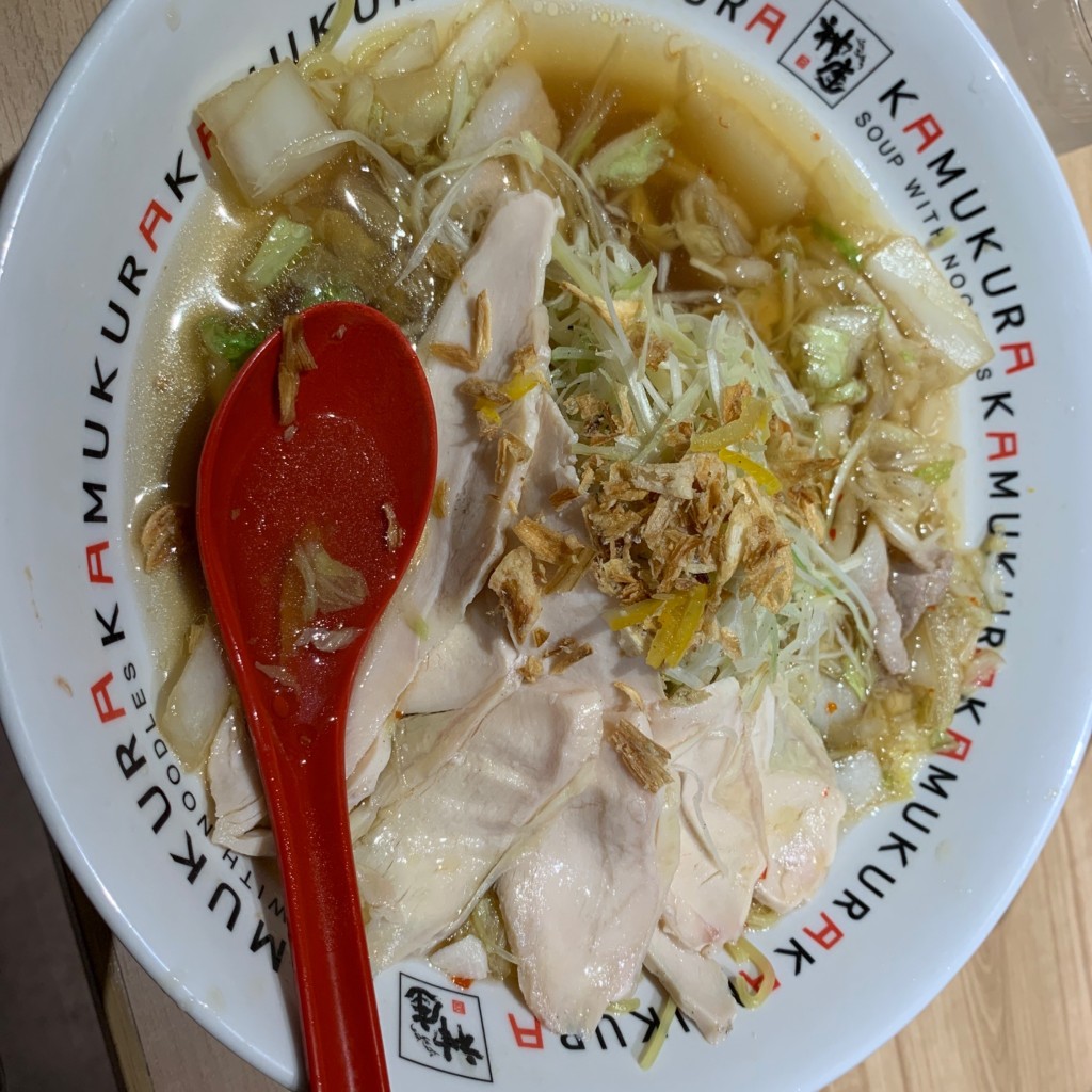 ユーザーが投稿した鶏ラーメンの写真 - 実際訪問したユーザーが直接撮影して投稿した難波ラーメン専門店どうとんぼり 神座 なんば店の写真