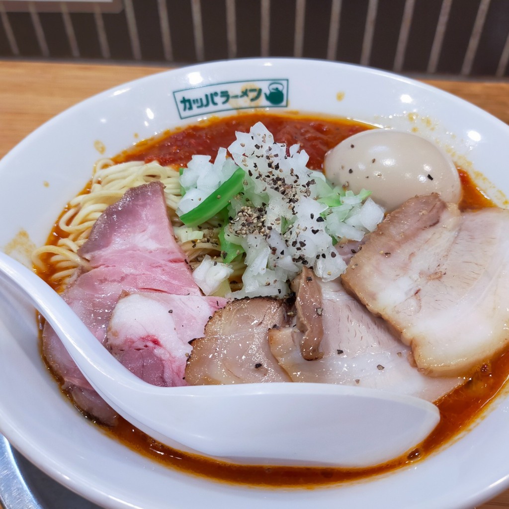 ユーザーが投稿したトマトラーメンの写真 - 実際訪問したユーザーが直接撮影して投稿した北田園ラーメン / つけ麺カッパ64の写真