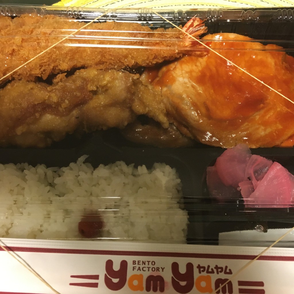 ユーザーが投稿したヤムヤム弁当(ポークチャップ)の写真 - 実際訪問したユーザーが直接撮影して投稿した昭和中央定食屋ヤムヤム 昭和店の写真
