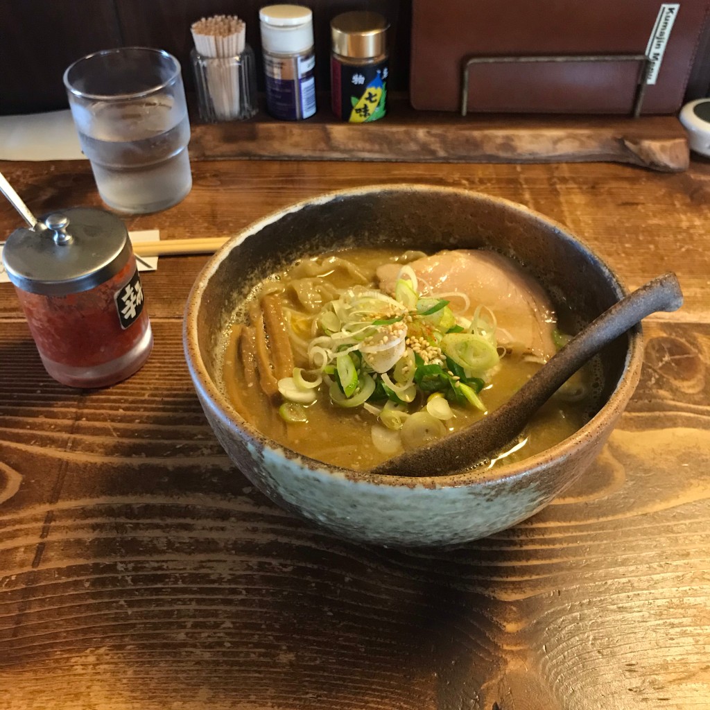 ユーザーが投稿した煮干味噌ラーメンの写真 - 実際訪問したユーザーが直接撮影して投稿した上田原ラーメン / つけ麺拉麺酒房 熊人の写真