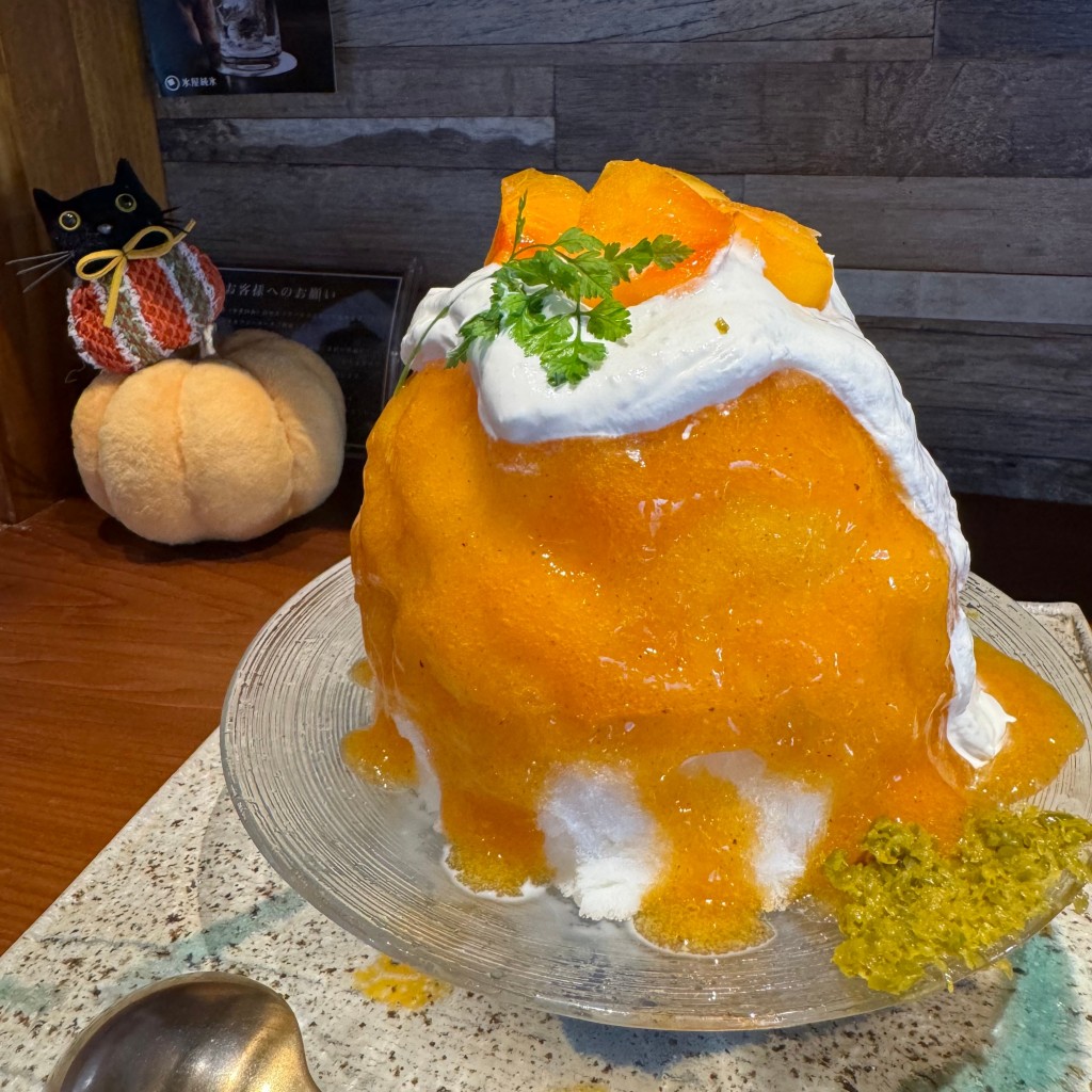 ユーザーが投稿した柿と柚子胡椒の写真 - 実際訪問したユーザーが直接撮影して投稿した神田三崎町かき氷Tokyo ShaveIce Ancredoreの写真