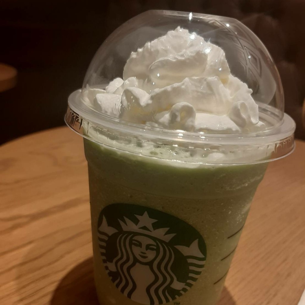 ユーザーが投稿した抹茶クリームフラペチーノの写真 - 実際訪問したユーザーが直接撮影して投稿した紙屋町カフェスターバックスコーヒー 紙屋町シャレオ店の写真