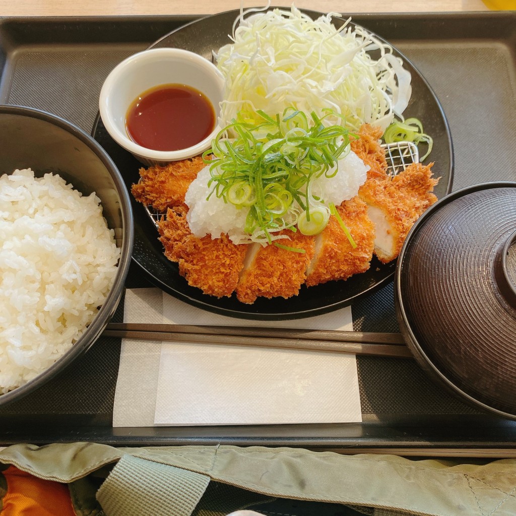 ユーザーが投稿したおろしチキンカツ定食の写真 - 実際訪問したユーザーが直接撮影して投稿した高師台とんかつ松のや 茂原店の写真