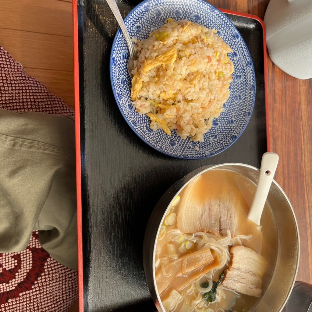 ユーザーが投稿したほうとう麺とチャーハンの写真 - 実際訪問したユーザーが直接撮影して投稿した小柳町台湾料理台湾料理 小雪 鶴来店の写真