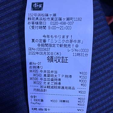 実際訪問したユーザーが直接撮影して投稿した篠ケ瀬町牛丼すき家 152号浜松篠ヶ瀬店の写真