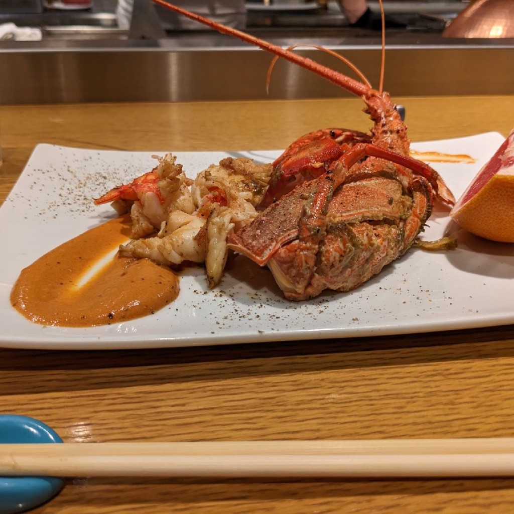 ひいさんださんが投稿した名駅鉄板焼きのお店鉄板焼 天 名古屋店/テッパンヤキ テン ナゴヤテンの写真