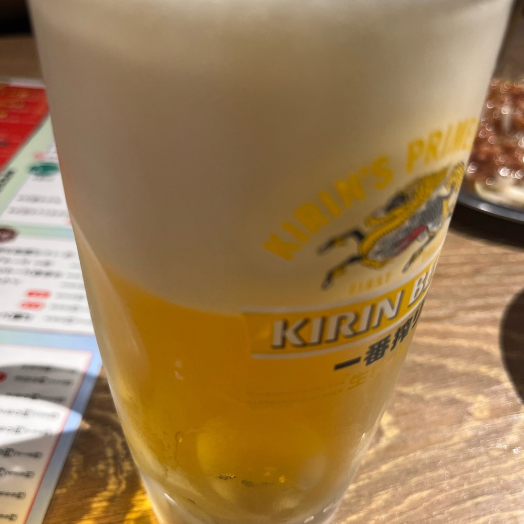 ユーザーが投稿した生ビールの写真 - 実際訪問したユーザーが直接撮影して投稿した西新宿ラーメン専門店大衆酒場ちばチャン 新宿西口店の写真